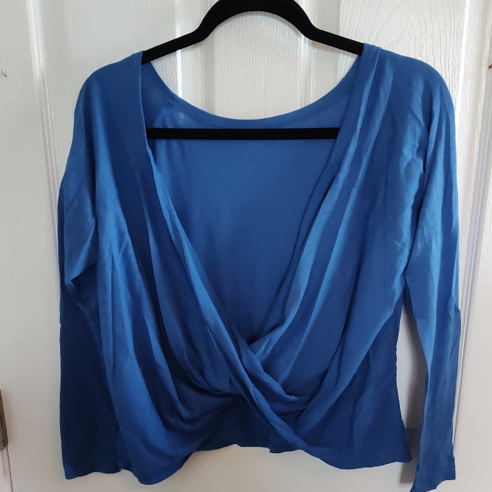 Fabletics Blue backless Top